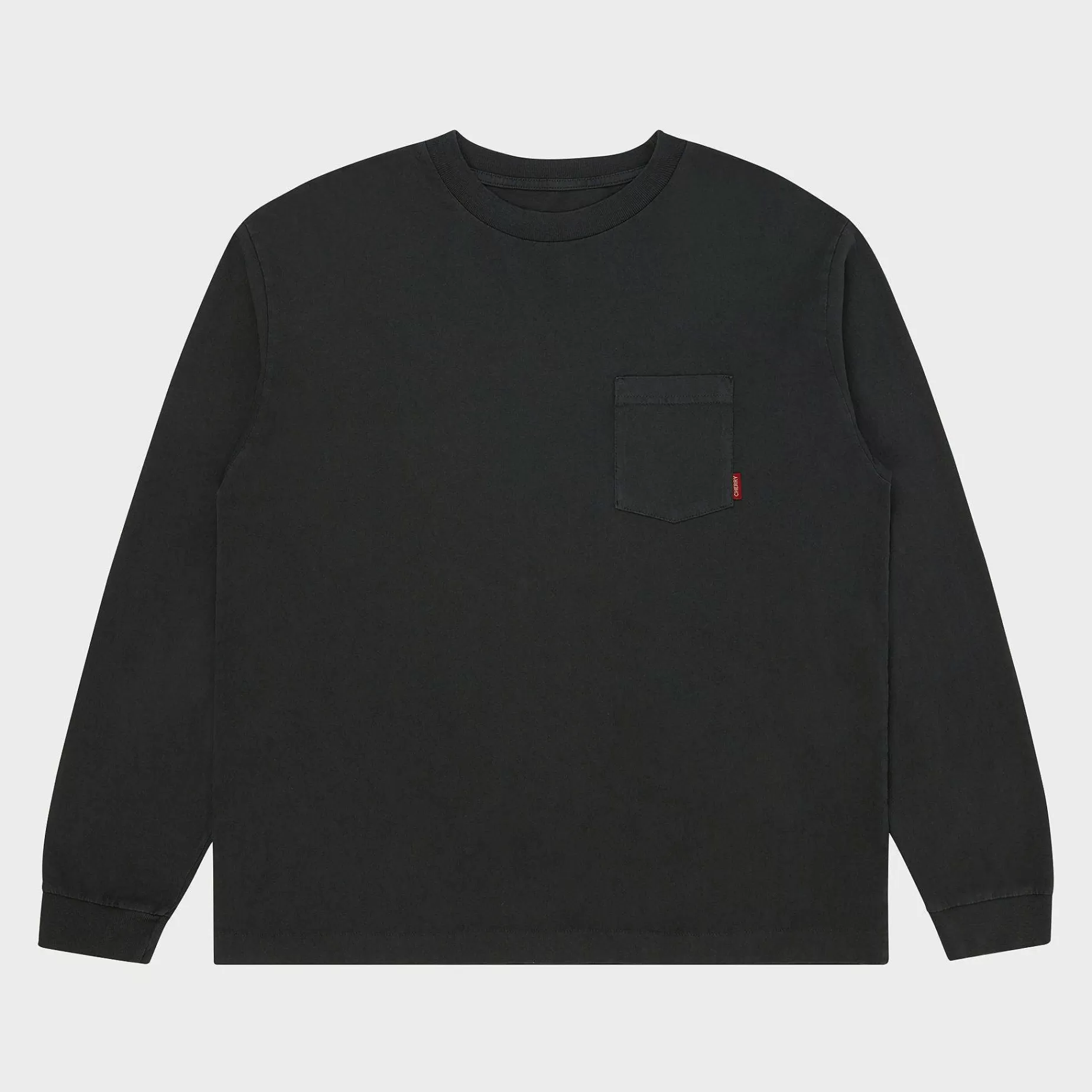 Cherry Tees & Long Sleeves-American Classic Pocket L/S T-Shirt (Vintage Black)