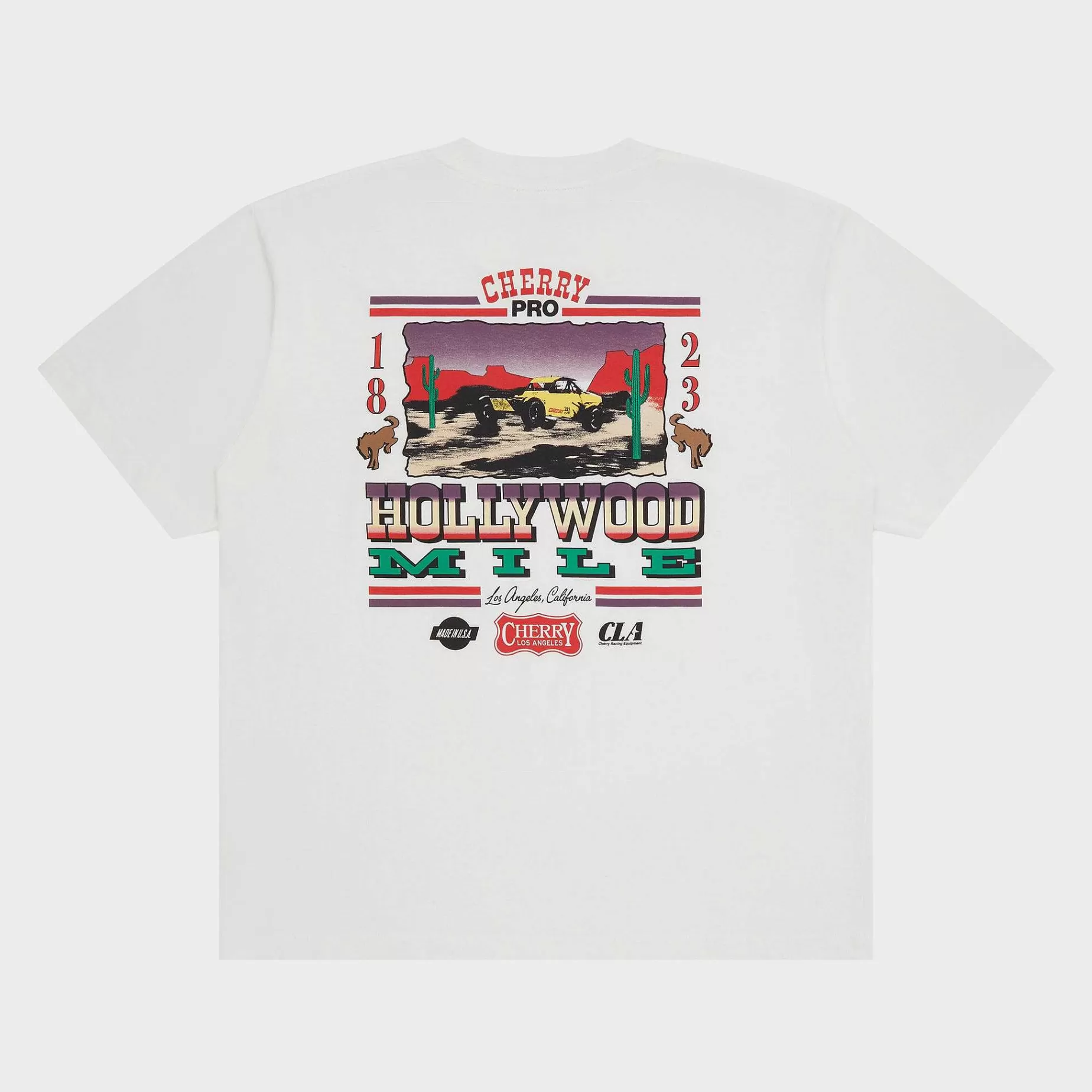 Cherry Tees & Long Sleeves-Hollywood Mile Pocket Tee (Vintage White)