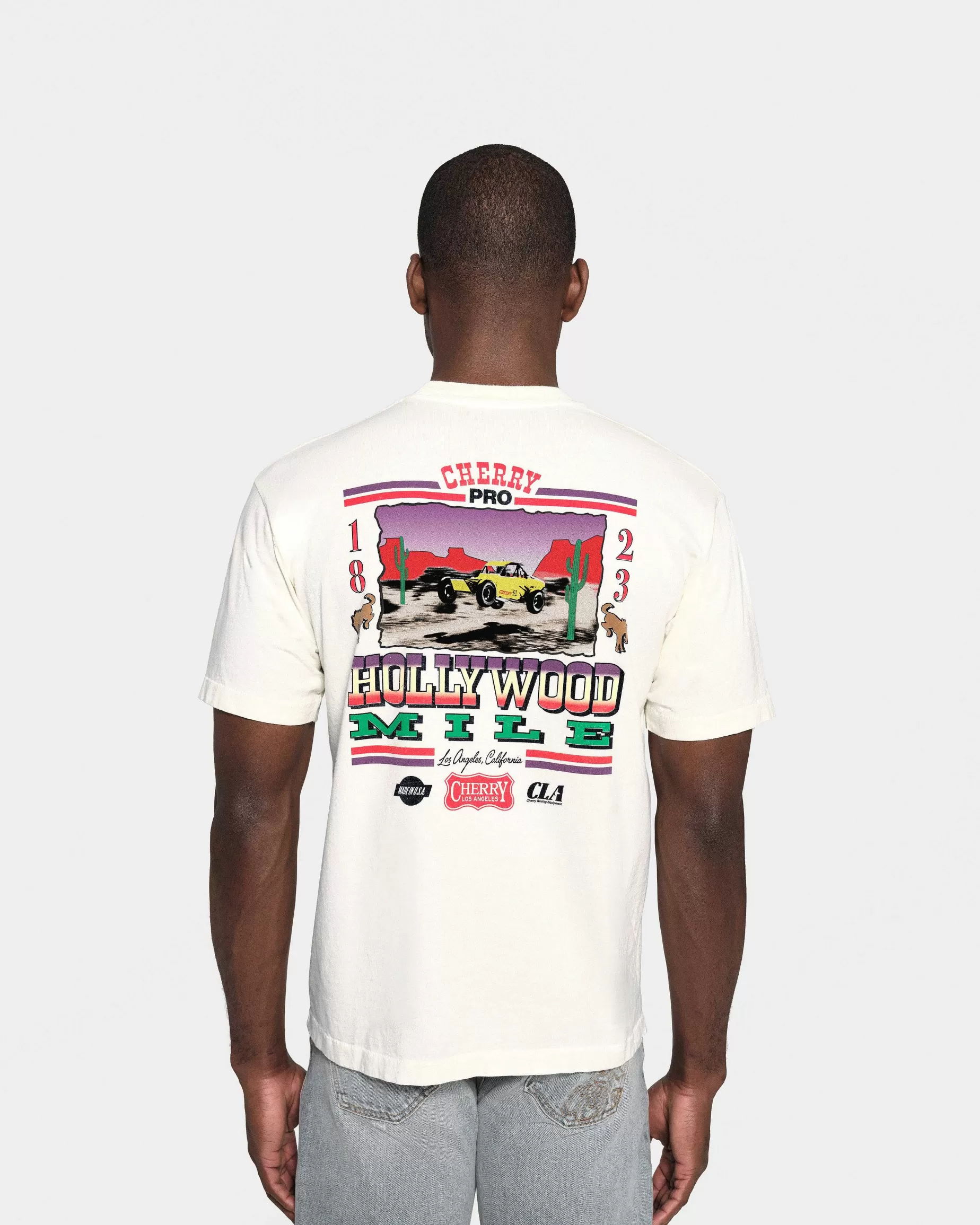 Cherry Tees & Long Sleeves-Hollywood Mile Pocket Tee (Vintage White)