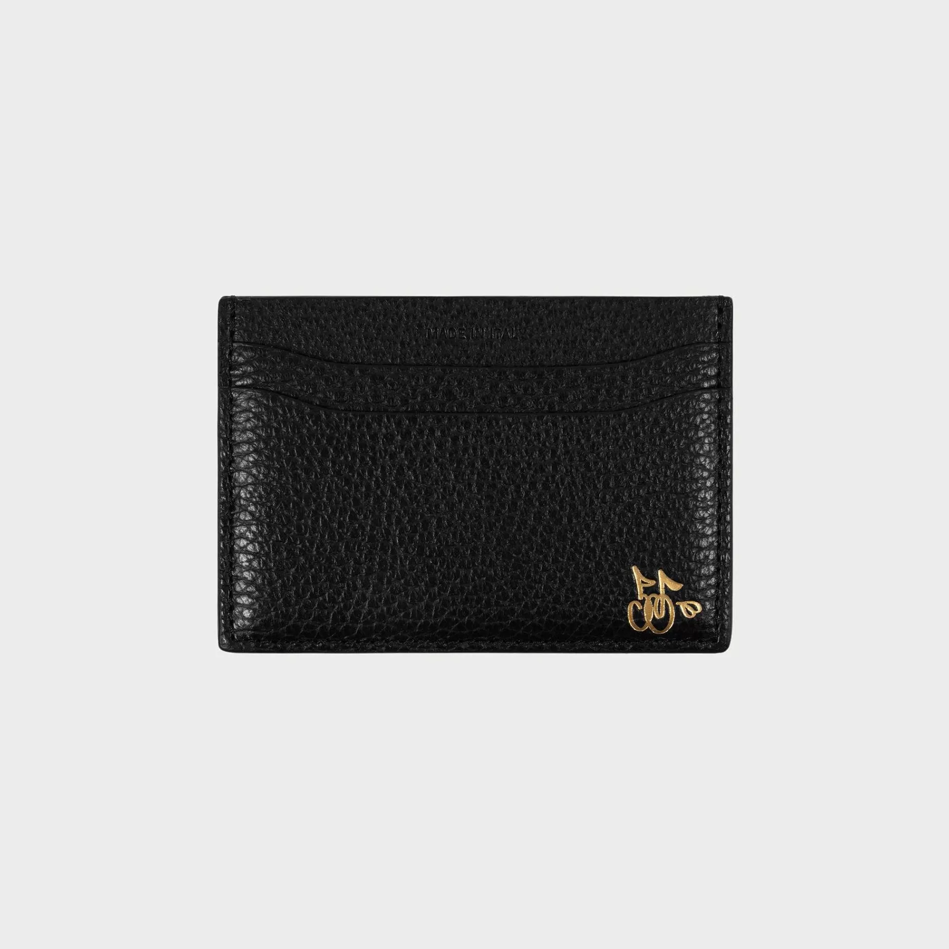 Cherry Accessories-Leather Card Holder (Black)