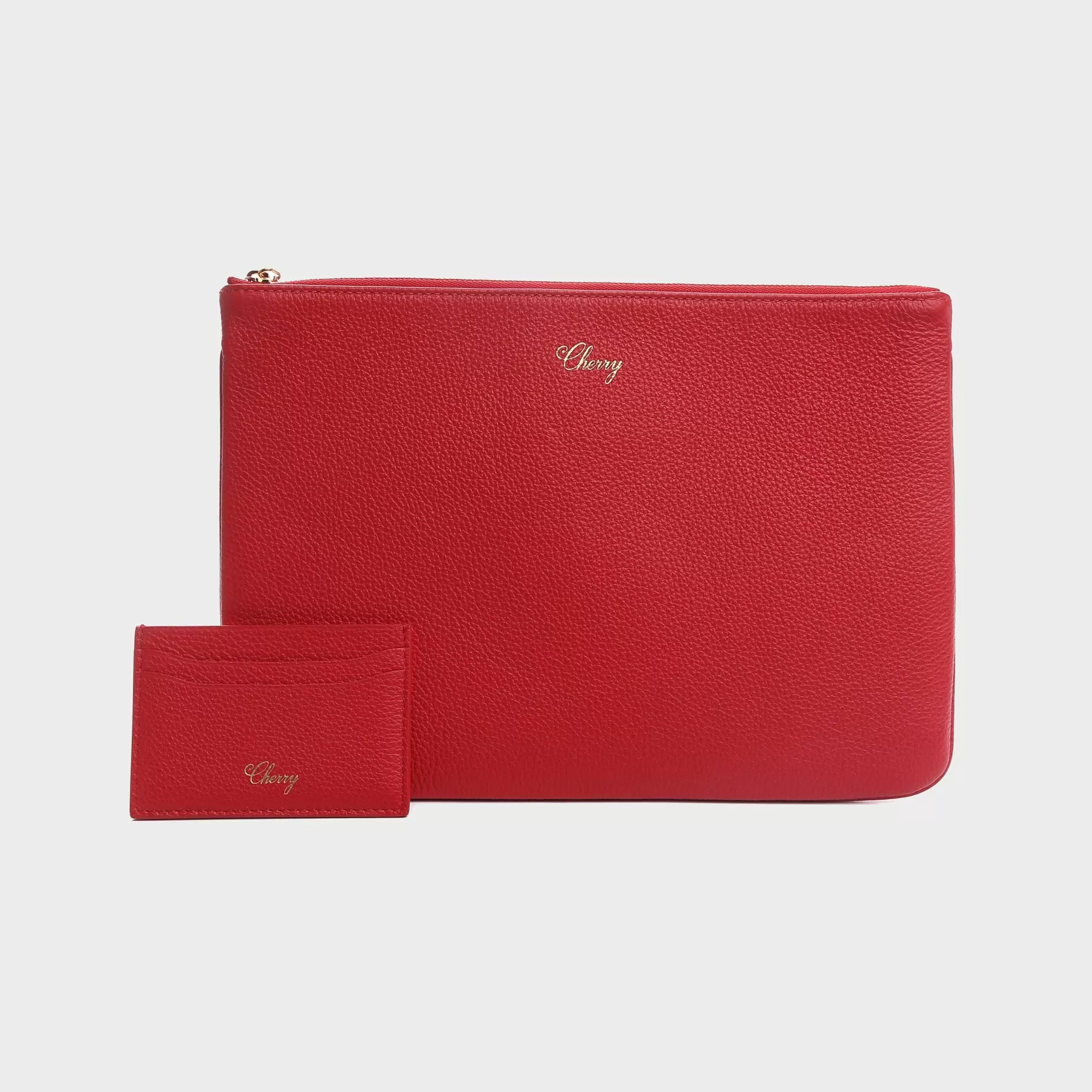 Cherry Accessories-Leather Pouch (Red)