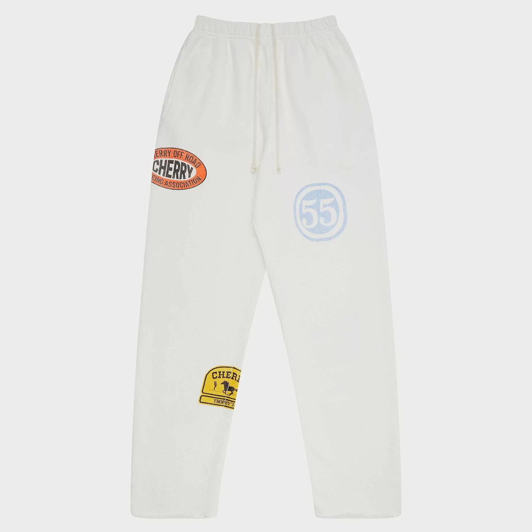 Cherry Sweatpants-Off Road Raw Edge Sweatpants (Vintage White)