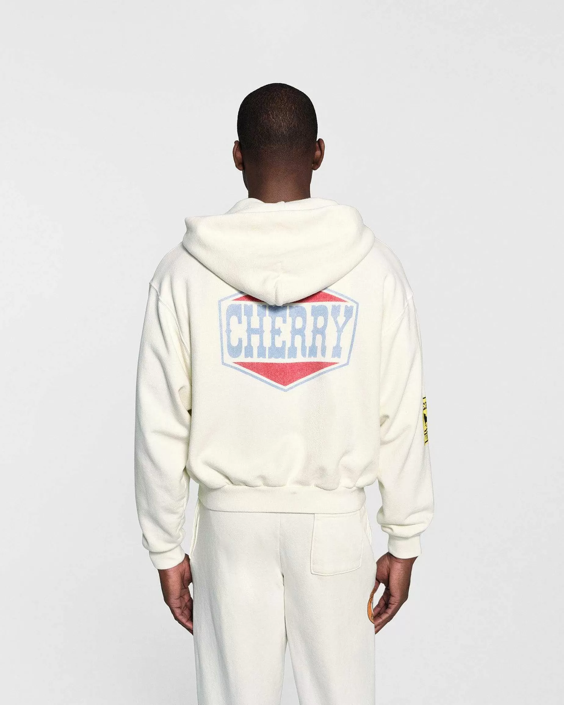 Cherry Sweatshirts-Off Road Zip-Up Hoodie (Vintage White)
