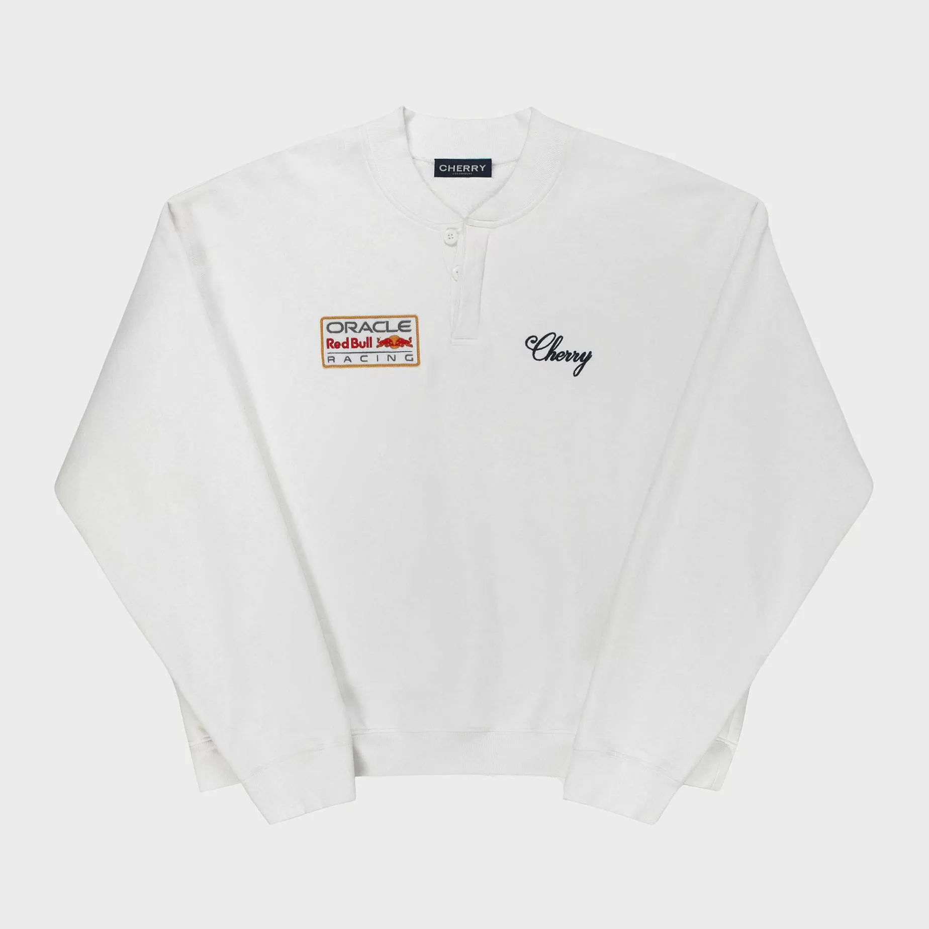 Cherry Sweatshirts-Red Bull Racing Henley Sweatshirt (White)