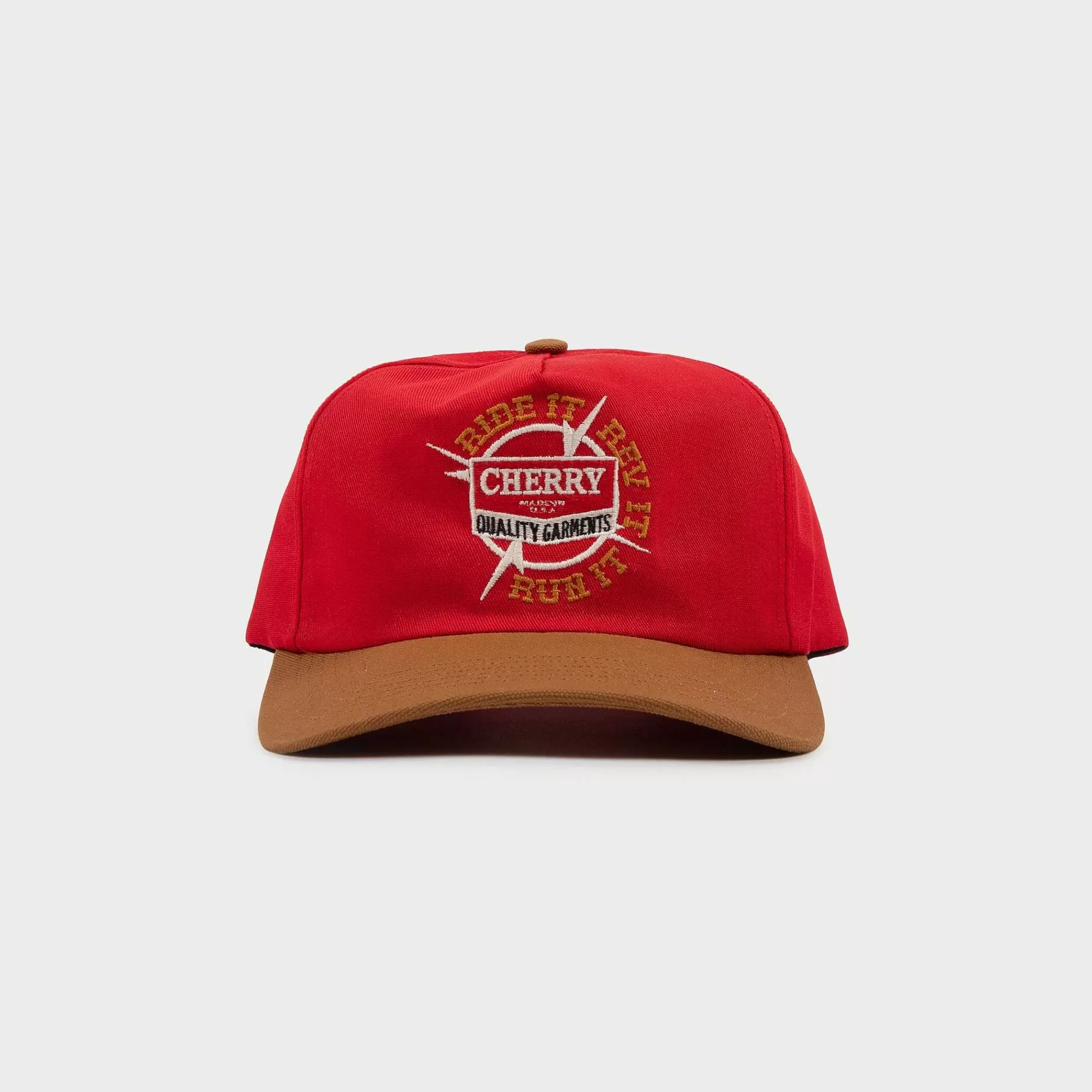Cherry Headwear-Ride It Rev It 5 Panel (Red)