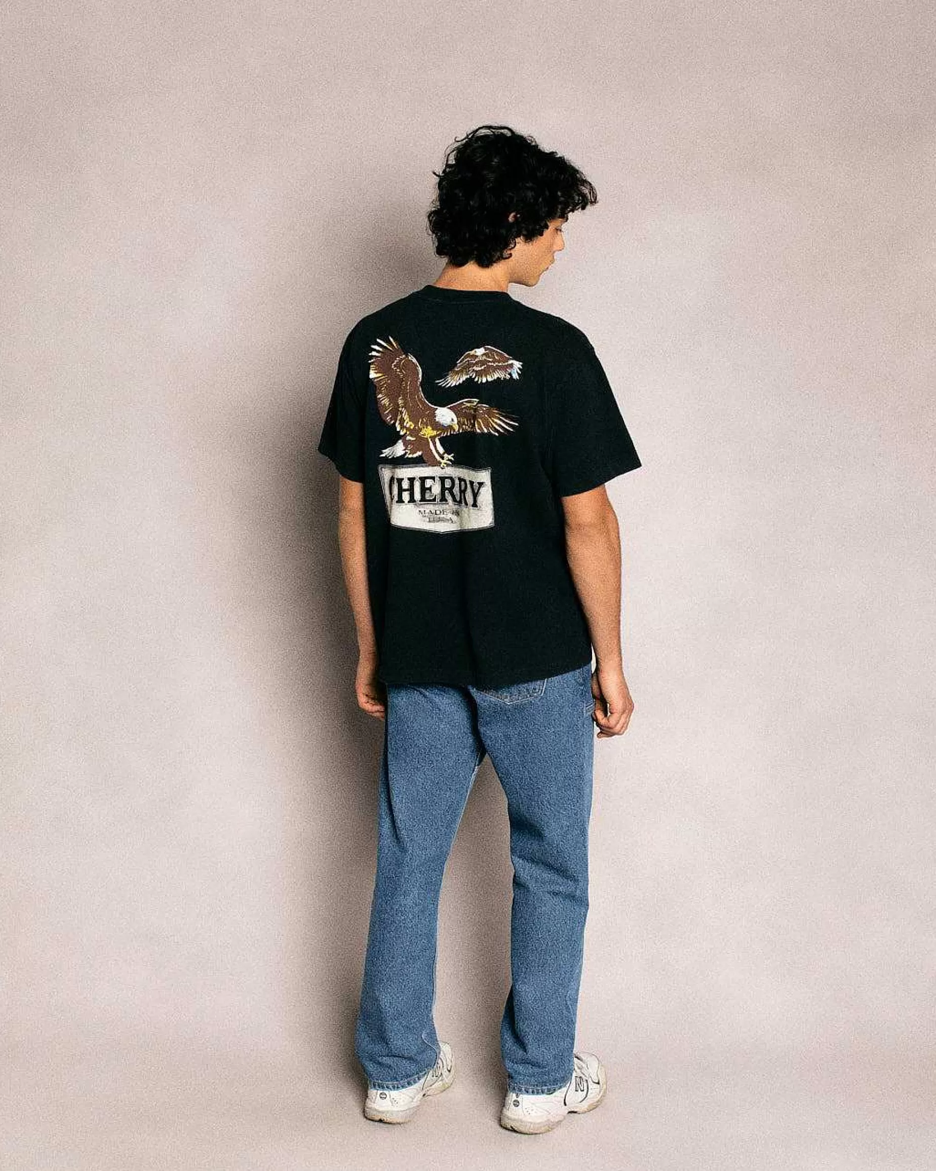 Cherry Tees & Long Sleeves-Soaring Eagle Pocket Tee (Vintage Black)