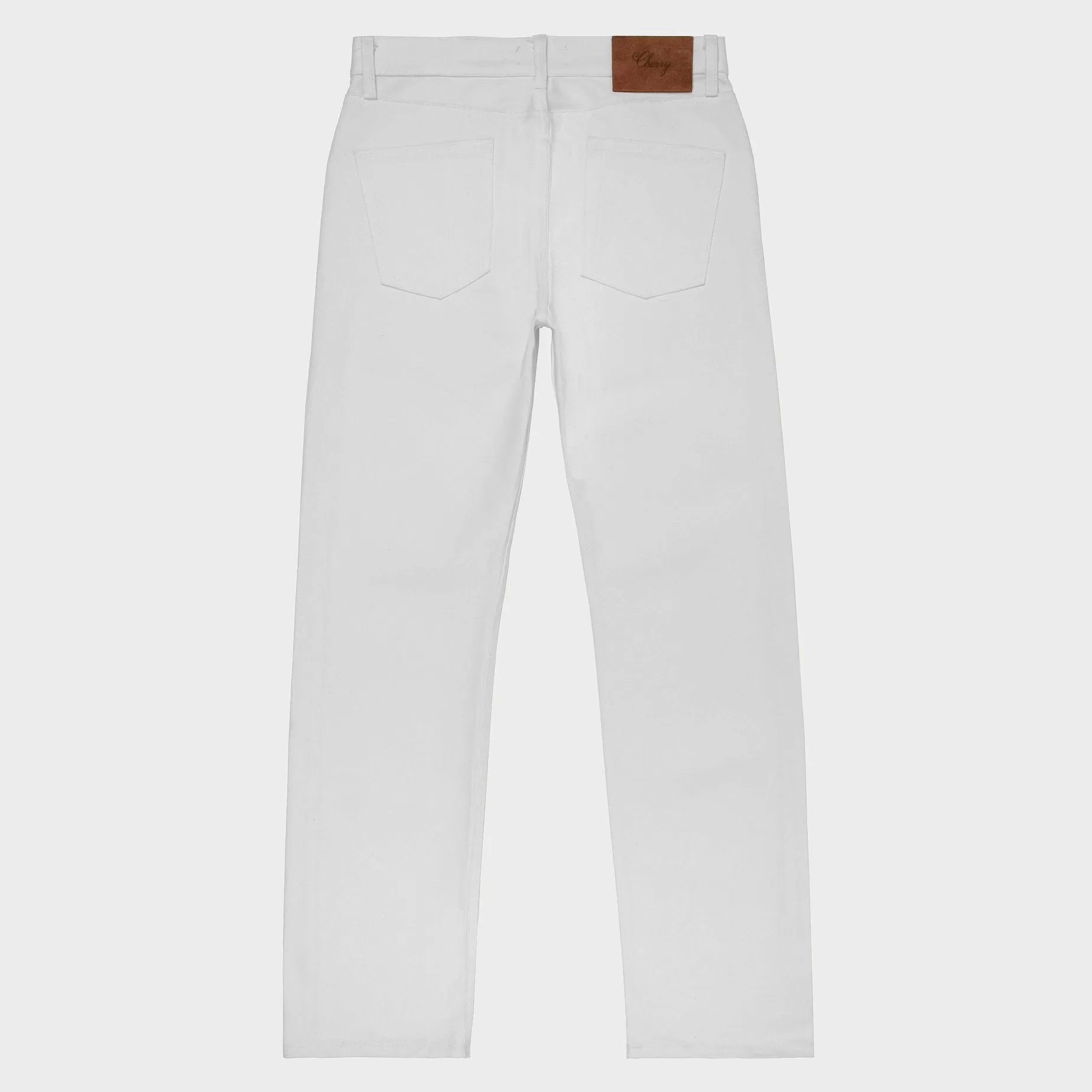 Cherry Pants-Straight Leg 5 Pocket Denim (White)