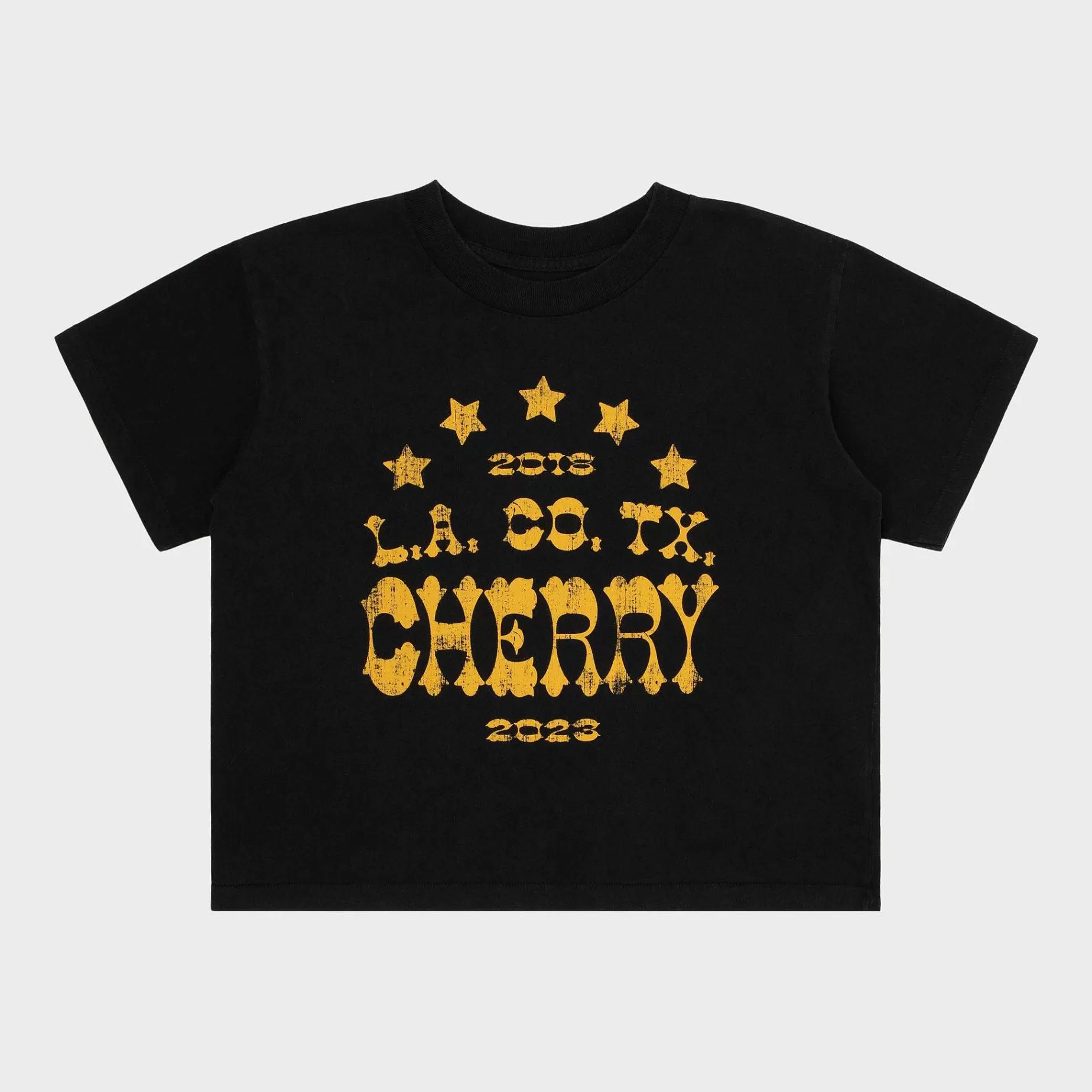 Cherry Women'S-Tri State Boxy Baby Tee (Vintage Black)