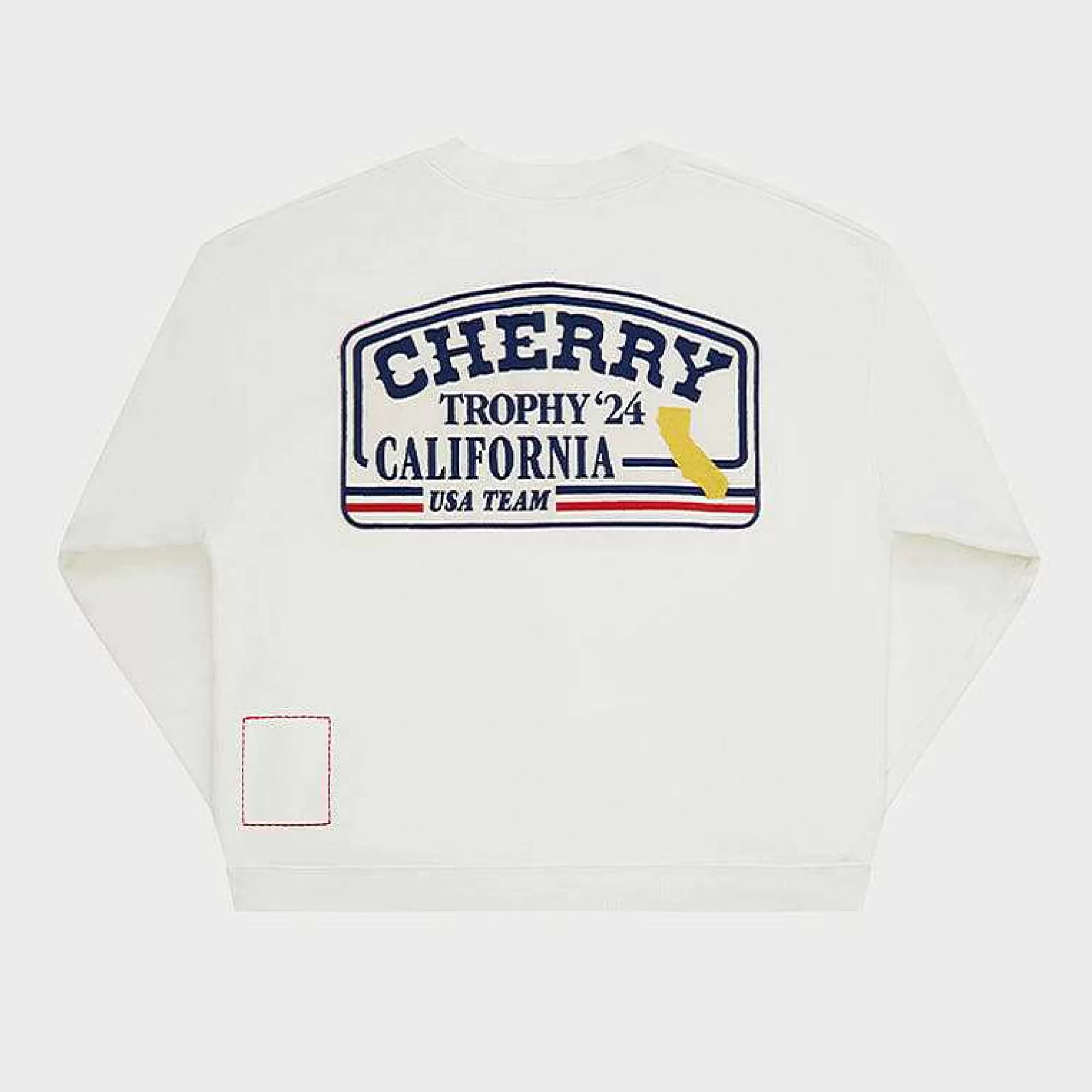 Cherry Sweatshirts-Trophy Henley Crewneck (Vintage White)