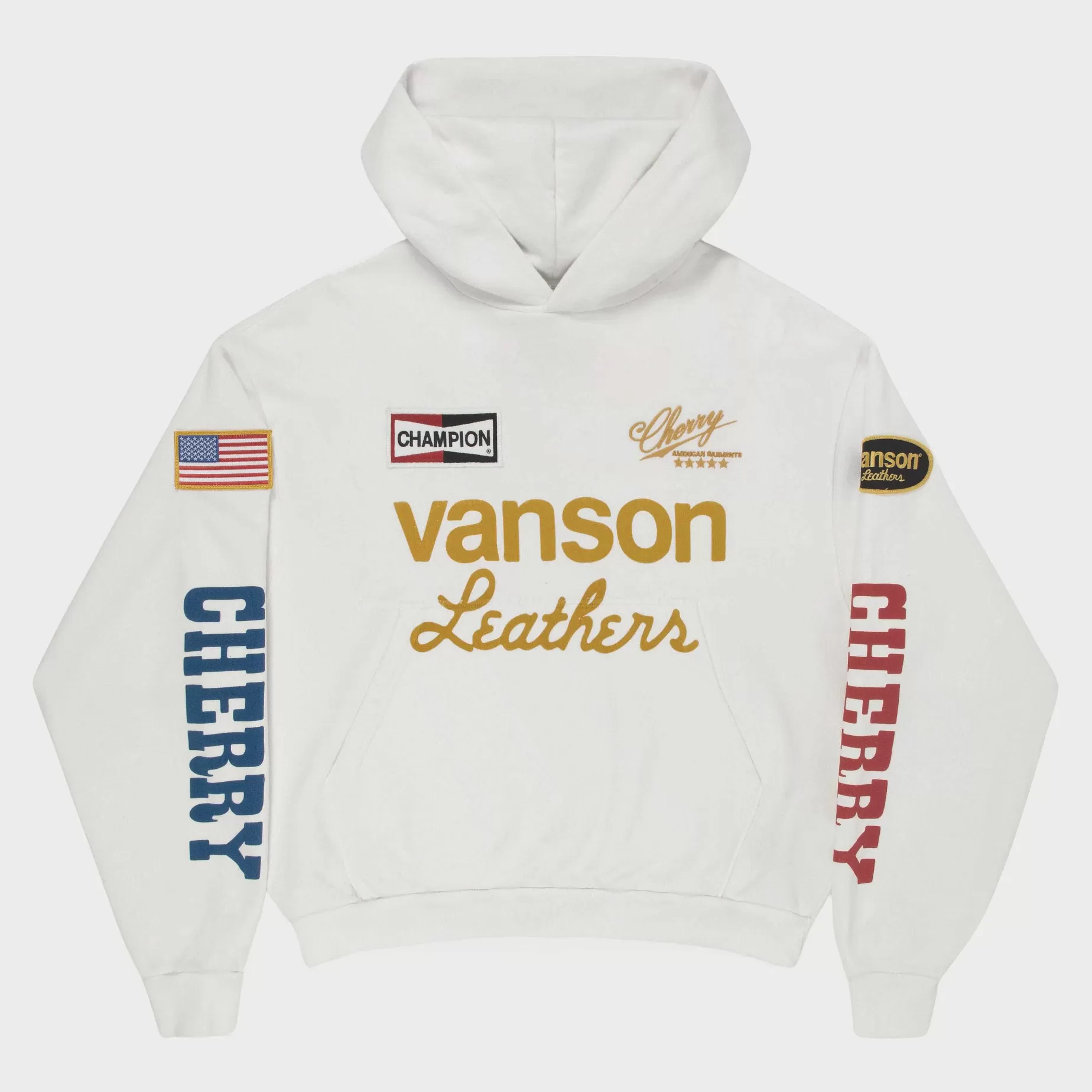 Cherry Sweatshirts-Vanson Hoodie (Vintage White)