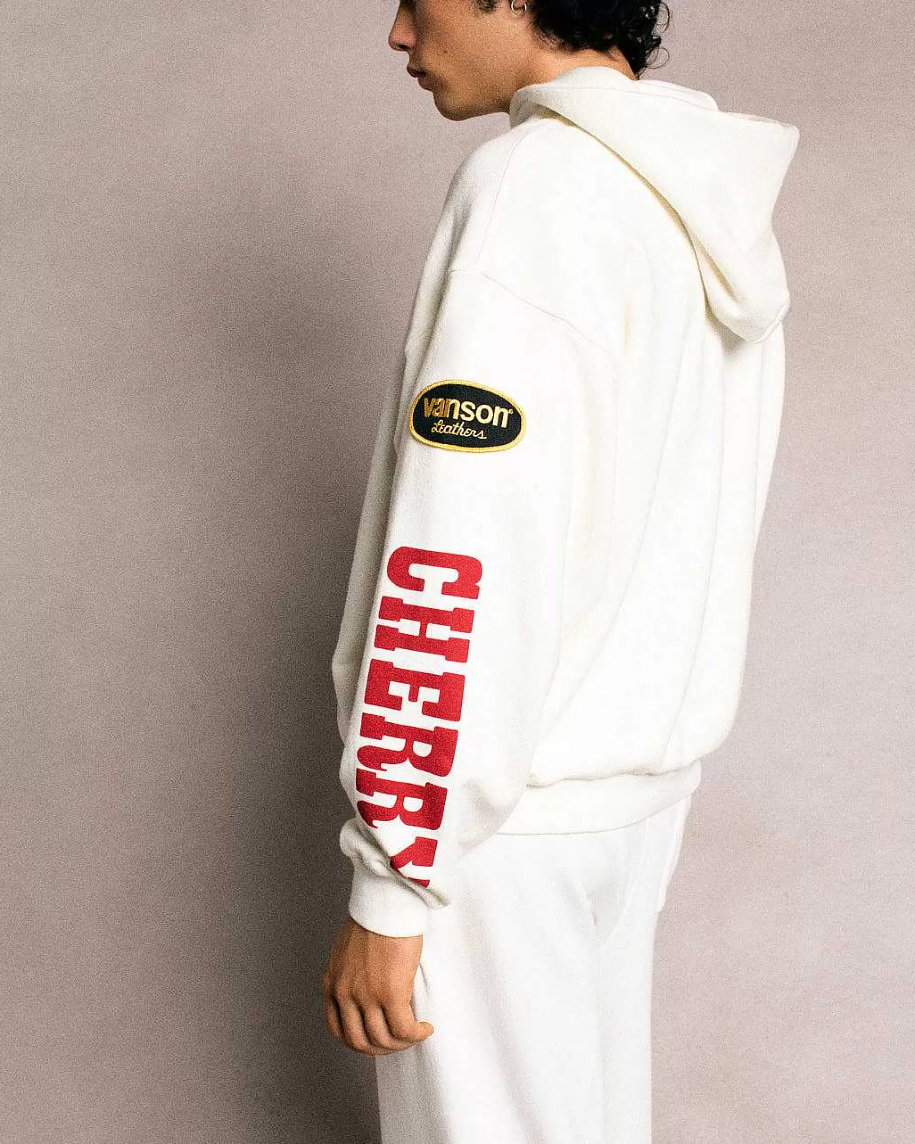 Cherry Sweatshirts-Vanson Hoodie (Vintage White)