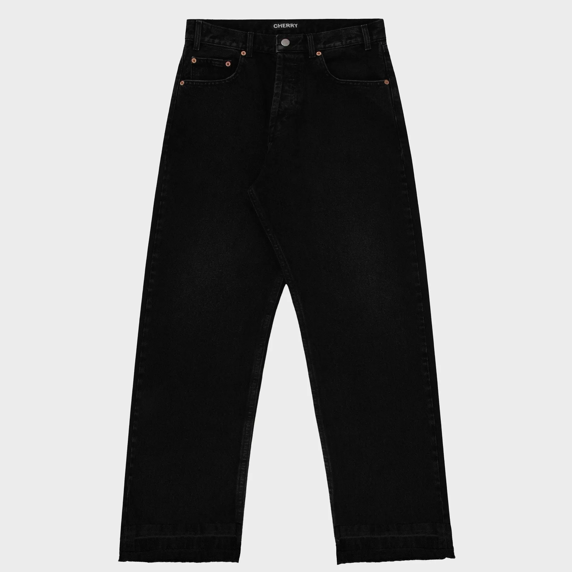 Cherry Pants-Wide Leg 5 Pocket Denim (Black)