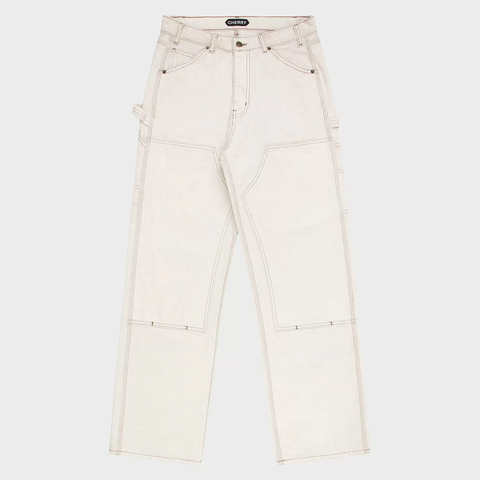 Cherry Pants-Wide Leg Canvas Double Knee (Vintage White)